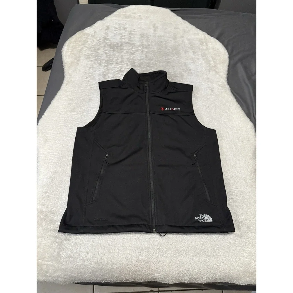 The North Face Vest‎ Mens Large Black WindWall Softshell Full Zip Logo